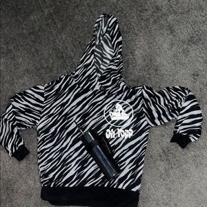 Black and White Zebra Print Hoodie